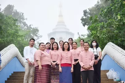 คณะรัฐศาสตร์และสังคมศาสตร์ ร่วมจัดกิจกรรมประเพณีตักบาตรเทโวโรหณะ ประจำปี 2566 ณ วัดป่าพระอุบาลี จังหวัดพะเยา