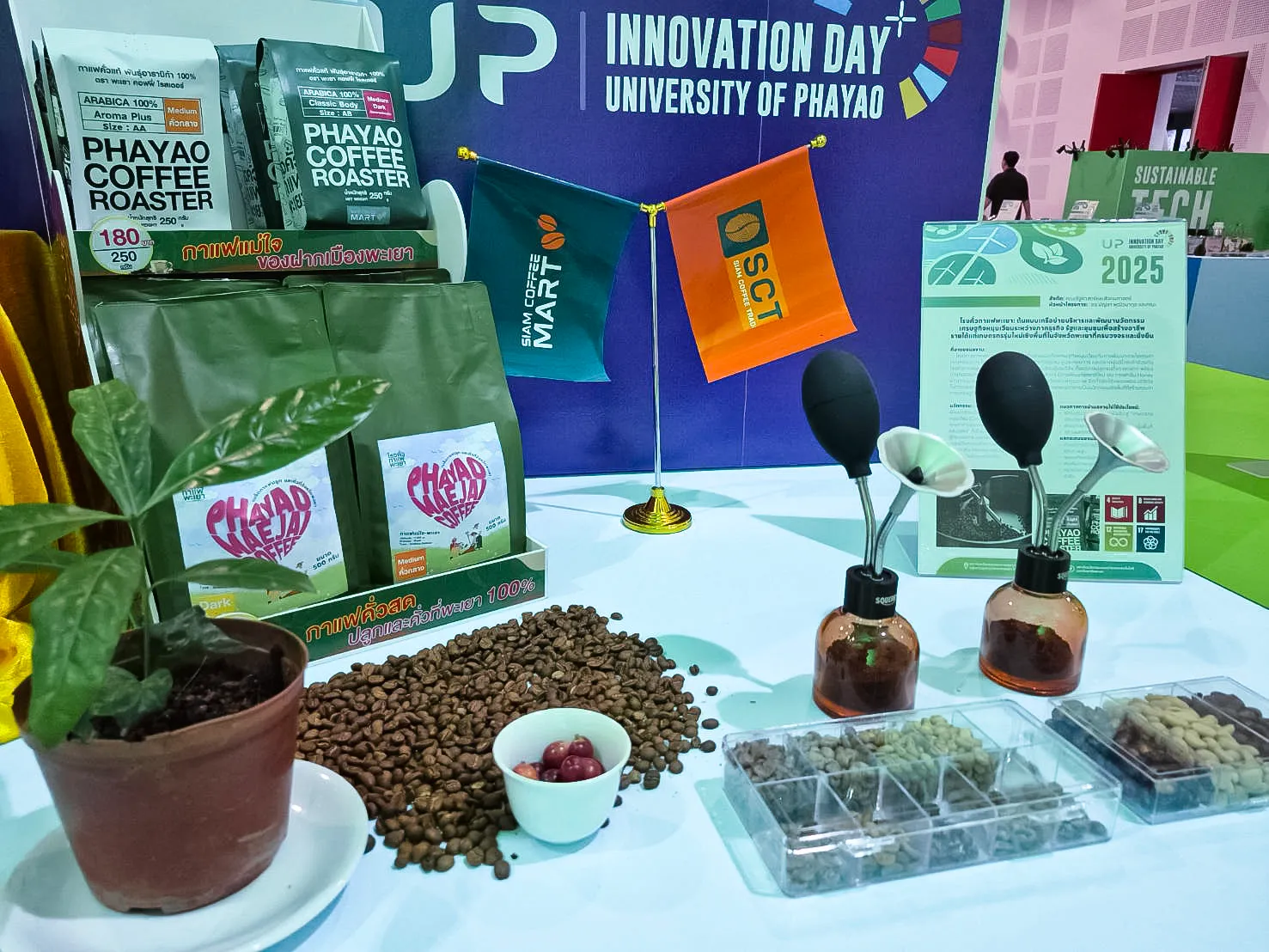 คณะรัฐศาสตร์และสังคมศาสตร์ ม.พะเยา โชว์นวัตกรรม “โรงคั่วกาแฟพะเยา” สร้างโมเดลเศรษฐกิจยั่งยืน ในงาน UP Innovation Day 2025