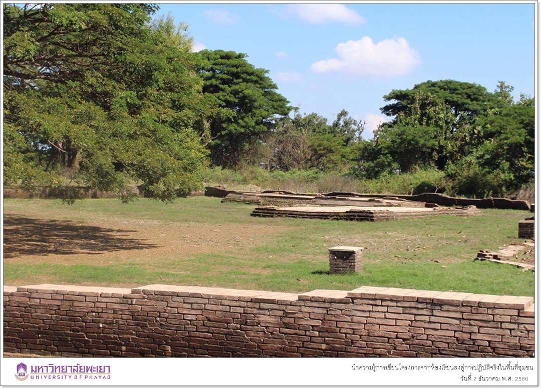 นิสิตสาขาวิชาพัฒนาสังคม ชั้นปีที่ 3 คณะรัฐศาสตร์และสังคมศาสตร์ มหาวิทยาลัยพะเยา ดำเนินโครงการพิราบขาวร่วมมือร่วมใจพัฒนาโบราณสถานบ้านร่องไฮ