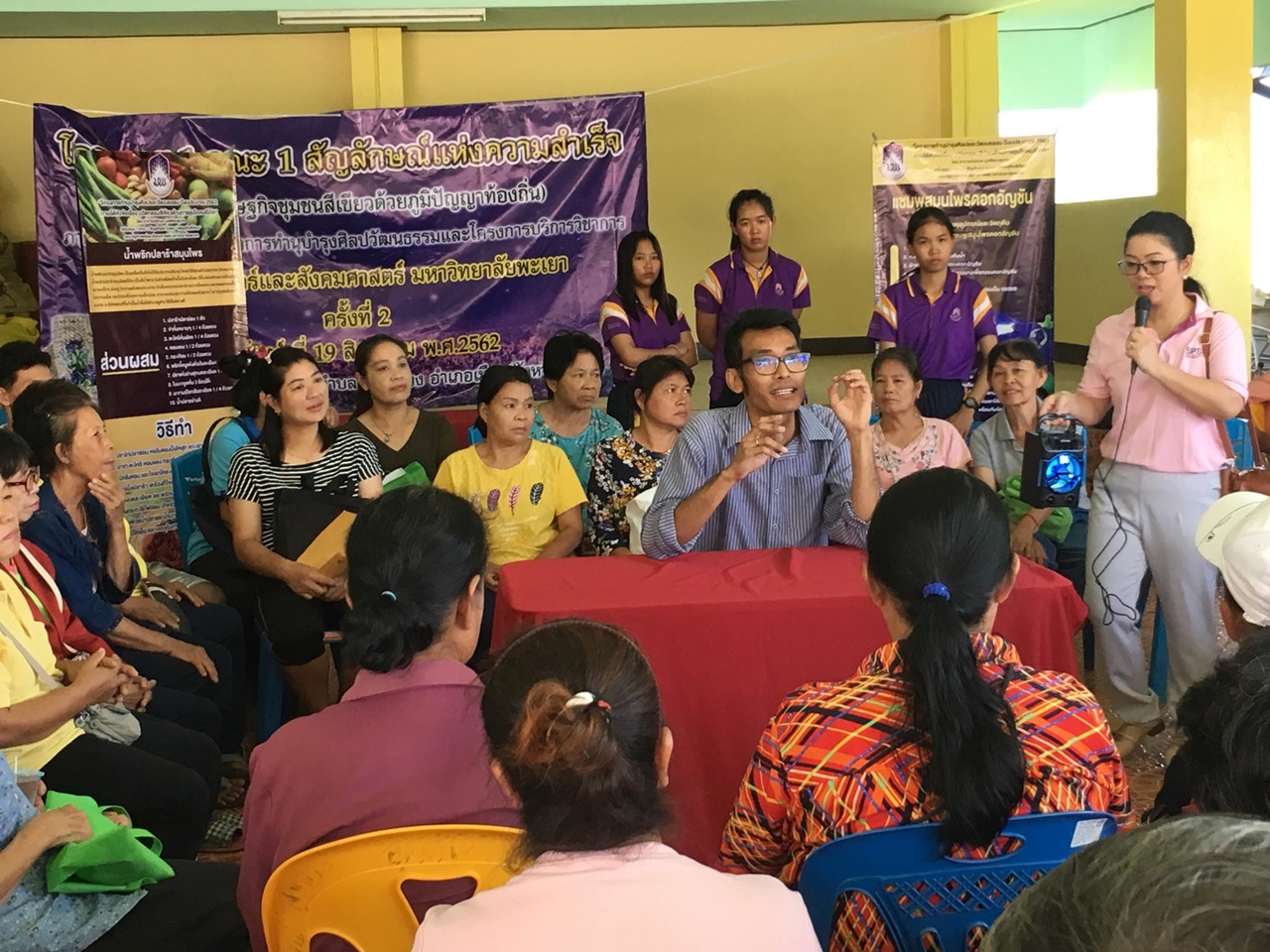 คณะรัฐศาสตร์และสังคมศาสตร์ มหาวิทยาลัยพะเยา ดำเนินงาน 1 Faculty 1 Signature ประจำปีงบประมาณ 2562 เรื่อง ภูมิปัญญาชุมชนเกี่ยวกับนวัตกรรมสีเขียวด้านการอุปโภคบริโภค: สันป่าม่วง จ.พะเยา