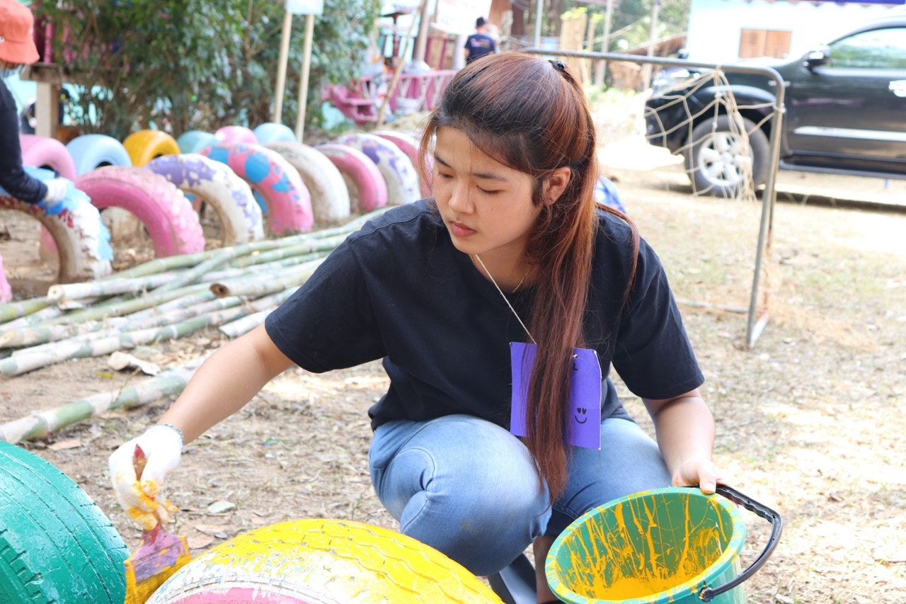 คณะรัฐศาสตร์และสังคมศาสตร์ มหาวิทยาลัยพะเยา ดำเนินโครงการส่งเสริมและสร้างการเรียนรู้สู่ชุมชน ค่ายรัฐ-พัฒน์รวมใจพัฒนา ปีที่ 2 ณ โรงเรียนบ้านแม่งาวใต้ อำเภองาว จังหวัดลำปาง