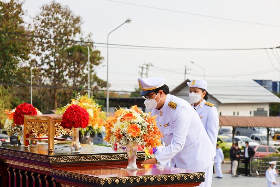 คณะรัฐศาสตร์และสังคมศาสตร์ มหาวิทยาลัยพะเยา เข้าร่วมพิธีวางพานพุ่มถวายราชสักการะ เนื่องในวันยุทธหัตถีสมเด็จพระนเรศวรมหาราช ประจำปี 2565