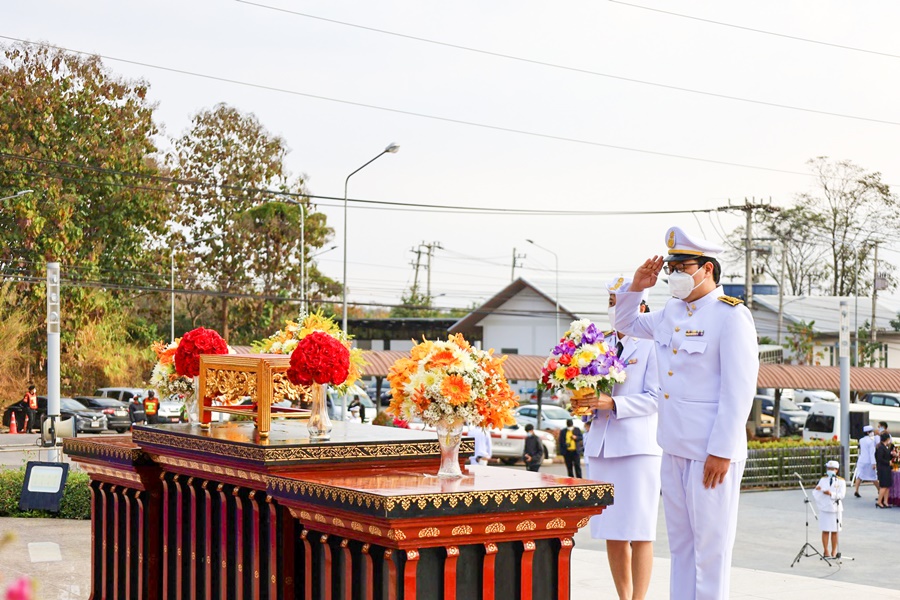 คณะรัฐศาสตร์และสังคมศาสตร์ มหาวิทยาลัยพะเยา เข้าร่วมพิธีวางพานพุ่มถวายราชสักการะ เนื่องในวันยุทธหัตถีสมเด็จพระนเรศวรมหาราช ประจำปี 2565