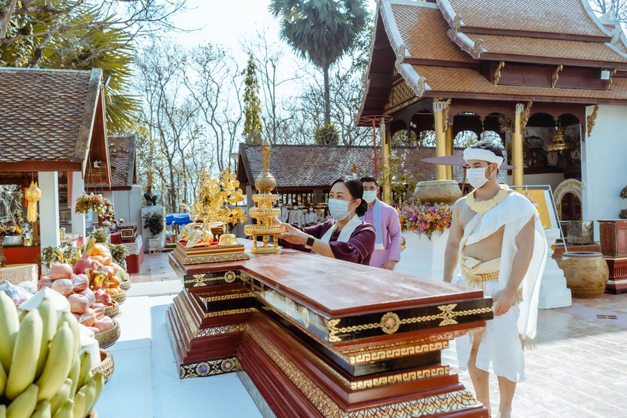 คณะรัฐศาสตร์และสังคมศาสตร์ มหาวิทยาลัยพะเยา ดำเนินโครงการประเพณีแห่ผ้าห่มพระธาตุจอมทอง ประจำปี 2565