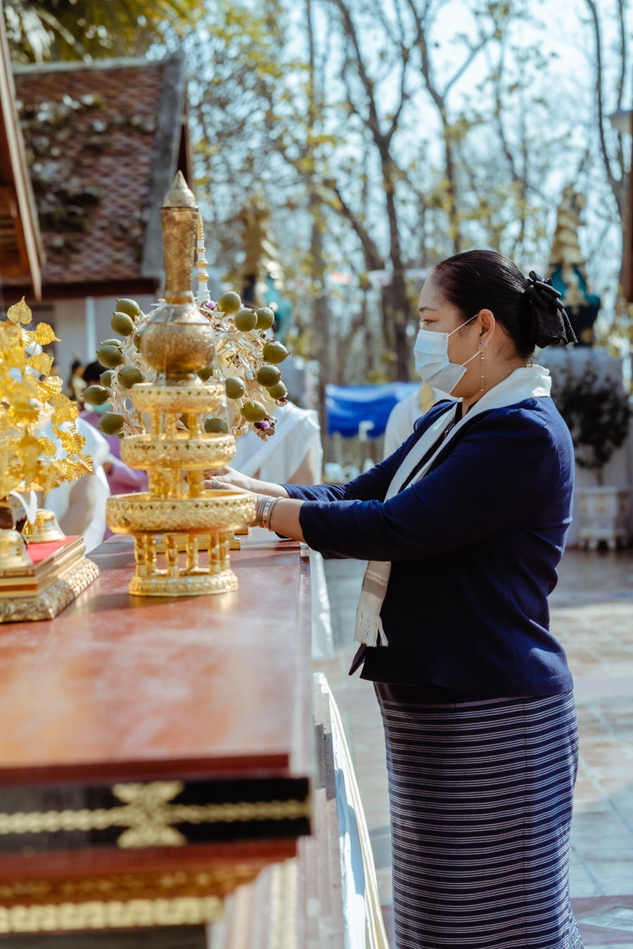 คณะรัฐศาสตร์และสังคมศาสตร์ มหาวิทยาลัยพะเยา ดำเนินโครงการประเพณีแห่ผ้าห่มพระธาตุจอมทอง ประจำปี 2565