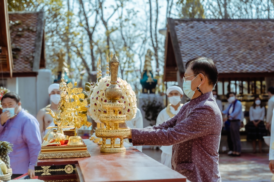 คณะรัฐศาสตร์และสังคมศาสตร์ มหาวิทยาลัยพะเยา ดำเนินโครงการประเพณีแห่ผ้าห่มพระธาตุจอมทอง ประจำปี 2565