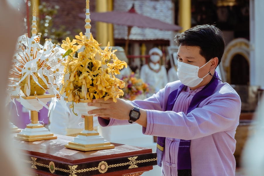 คณะรัฐศาสตร์และสังคมศาสตร์ มหาวิทยาลัยพะเยา ดำเนินโครงการประเพณีแห่ผ้าห่มพระธาตุจอมทอง ประจำปี 2565