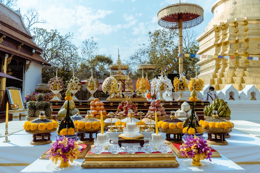 คณะรัฐศาสตร์และสังคมศาสตร์ มหาวิทยาลัยพะเยา ดำเนินโครงการประเพณีแห่ผ้าห่มพระธาตุจอมทอง ประจำปี 2565