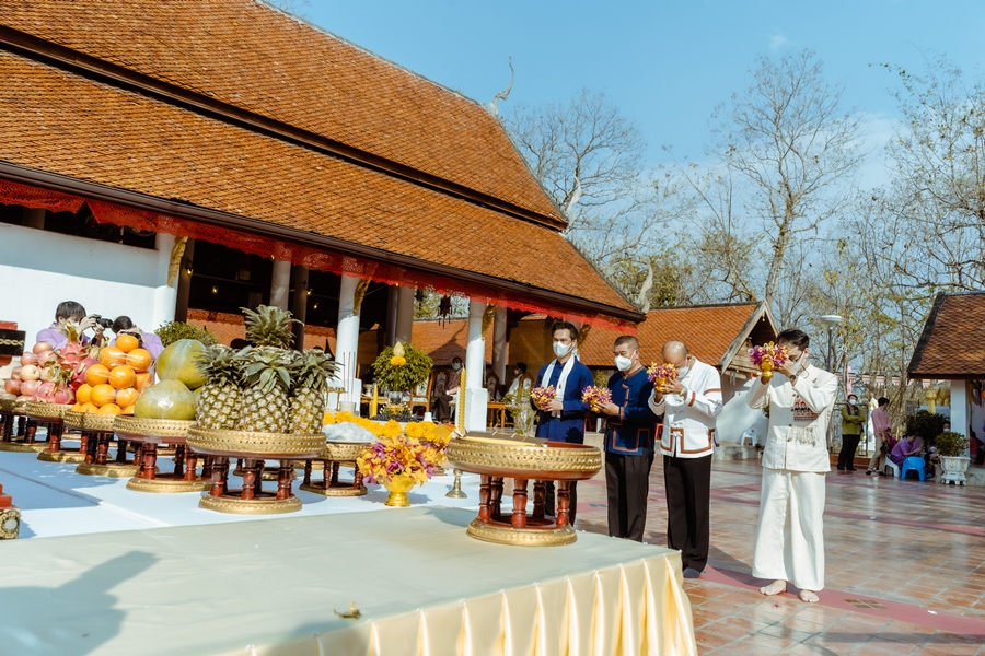 คณะรัฐศาสตร์และสังคมศาสตร์ มหาวิทยาลัยพะเยา ดำเนินโครงการประเพณีแห่ผ้าห่มพระธาตุจอมทอง ประจำปี 2565