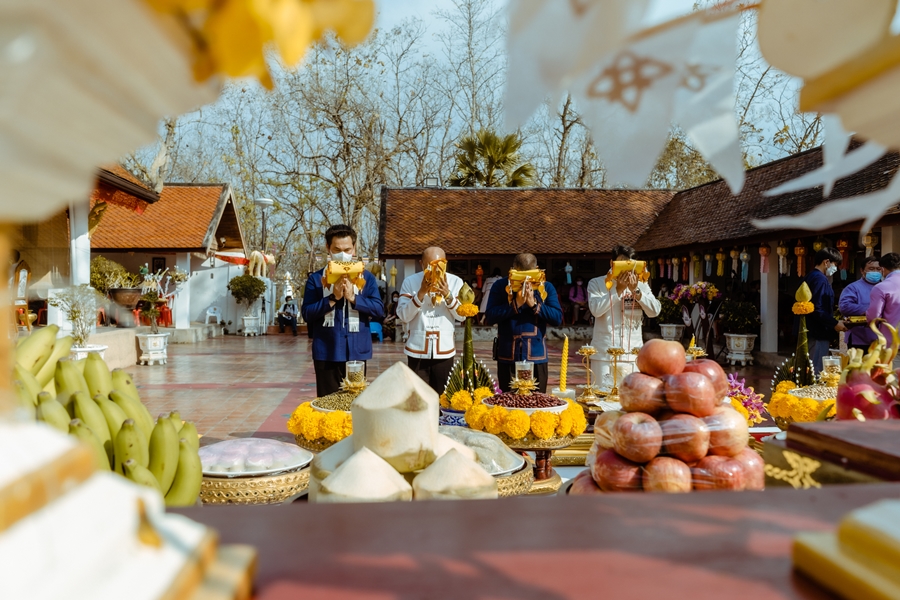 คณะรัฐศาสตร์และสังคมศาสตร์ มหาวิทยาลัยพะเยา ดำเนินโครงการประเพณีแห่ผ้าห่มพระธาตุจอมทอง ประจำปี 2565