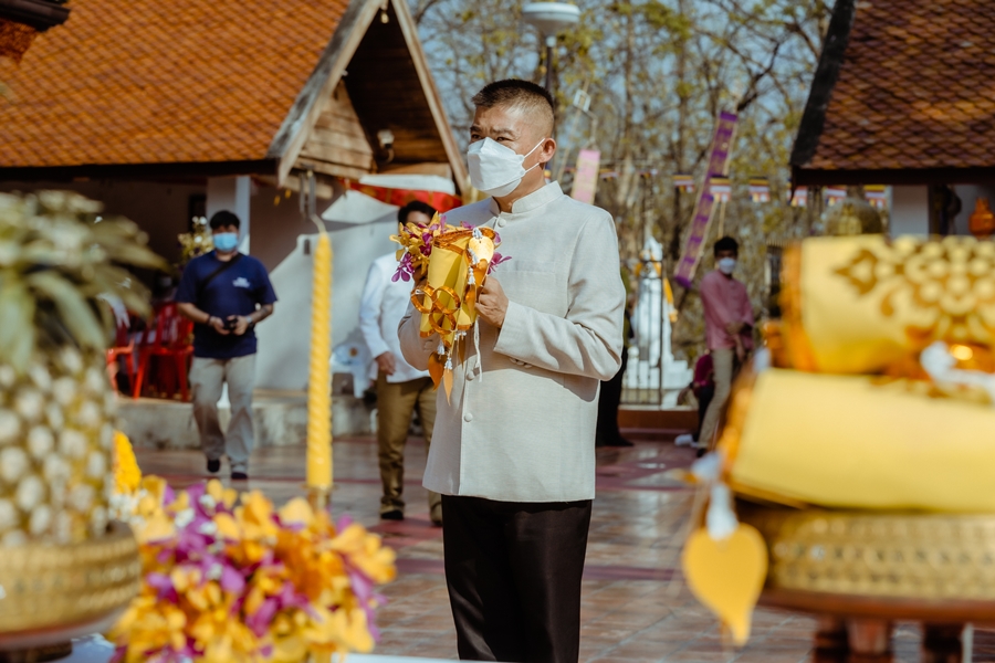 คณะรัฐศาสตร์และสังคมศาสตร์ มหาวิทยาลัยพะเยา ดำเนินโครงการประเพณีแห่ผ้าห่มพระธาตุจอมทอง ประจำปี 2565