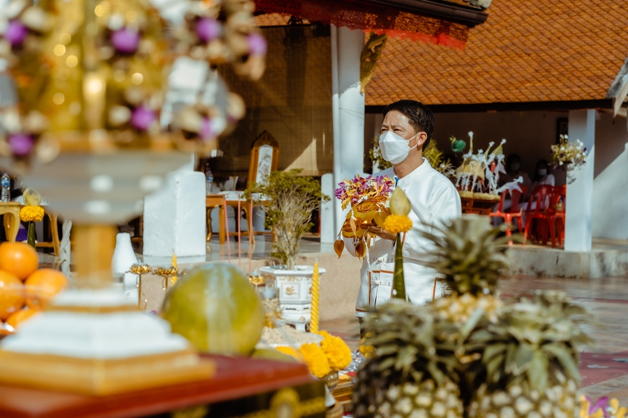 คณะรัฐศาสตร์และสังคมศาสตร์ มหาวิทยาลัยพะเยา ดำเนินโครงการประเพณีแห่ผ้าห่มพระธาตุจอมทอง ประจำปี 2565