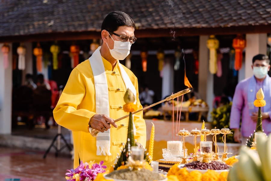 คณะรัฐศาสตร์และสังคมศาสตร์ มหาวิทยาลัยพะเยา ดำเนินโครงการประเพณีแห่ผ้าห่มพระธาตุจอมทอง ประจำปี 2565