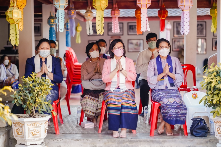 คณะรัฐศาสตร์และสังคมศาสตร์ มหาวิทยาลัยพะเยา ดำเนินโครงการประเพณีแห่ผ้าห่มพระธาตุจอมทอง ประจำปี 2565