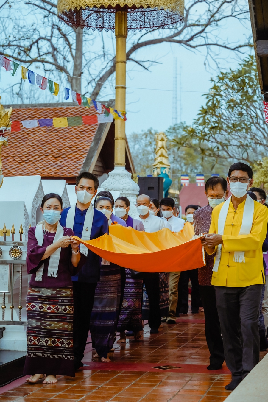 คณะรัฐศาสตร์และสังคมศาสตร์ มหาวิทยาลัยพะเยา ดำเนินโครงการประเพณีแห่ผ้าห่มพระธาตุจอมทอง ประจำปี 2565