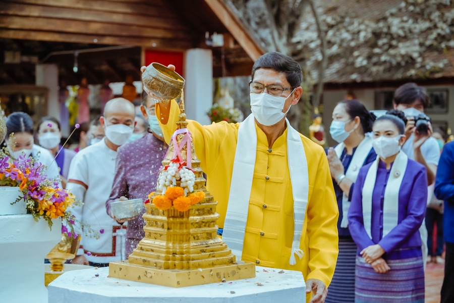 คณะรัฐศาสตร์และสังคมศาสตร์ มหาวิทยาลัยพะเยา ดำเนินโครงการประเพณีแห่ผ้าห่มพระธาตุจอมทอง ประจำปี 2565