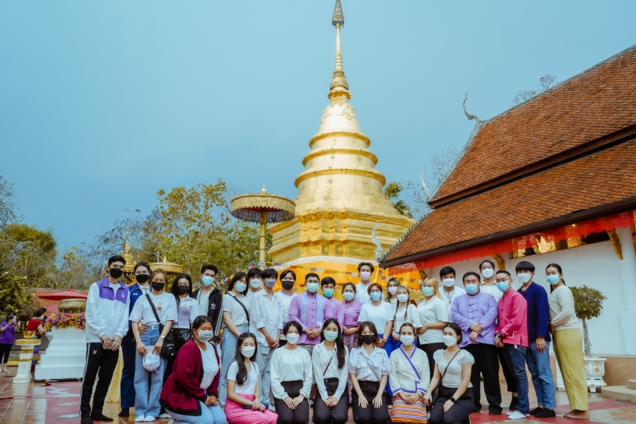 คณะรัฐศาสตร์และสังคมศาสตร์ มหาวิทยาลัยพะเยา ดำเนินโครงการประเพณีแห่ผ้าห่มพระธาตุจอมทอง ประจำปี 2565