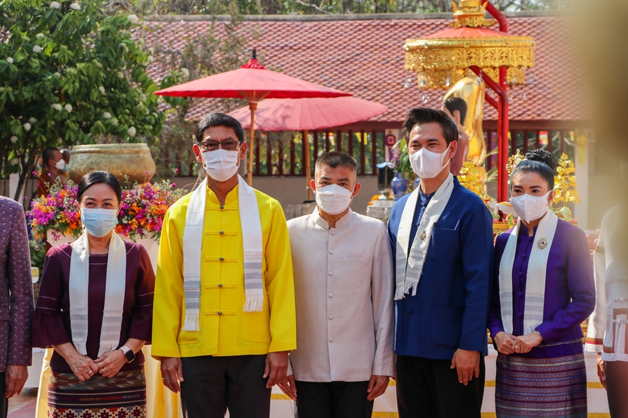 คณะรัฐศาสตร์และสังคมศาสตร์ มหาวิทยาลัยพะเยา ดำเนินโครงการประเพณีแห่ผ้าห่มพระธาตุจอมทอง ประจำปี 2565