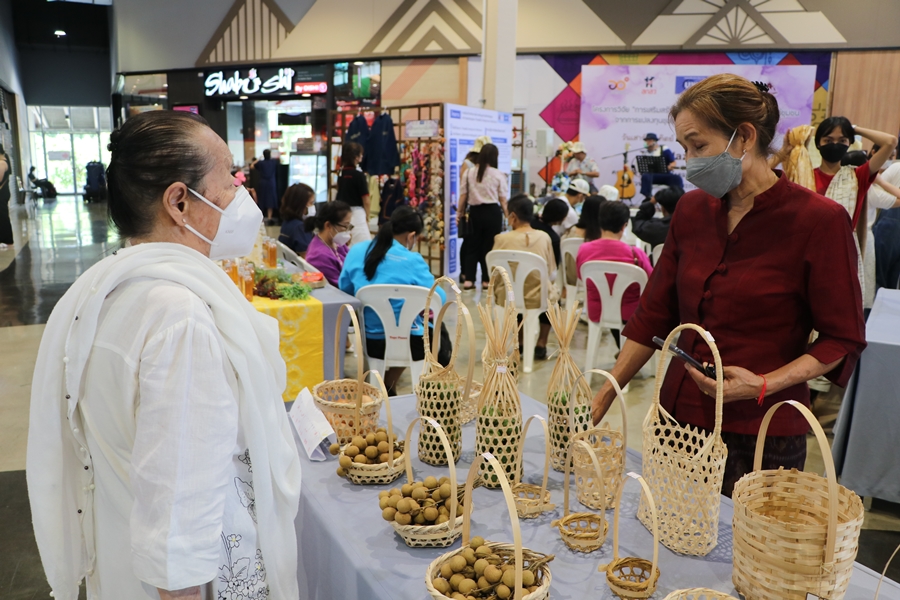 กิจกรรมแสดงผลงาน โครงการวิจัย “การเสริมสร้างศักยภาพในการเพิ่มมูลค่าผลิตภัณฑ์ชุมชนจากการแปลงทุนชุนชน ต.แม่อิง อ.ภูกามยาว จ.พะเยา