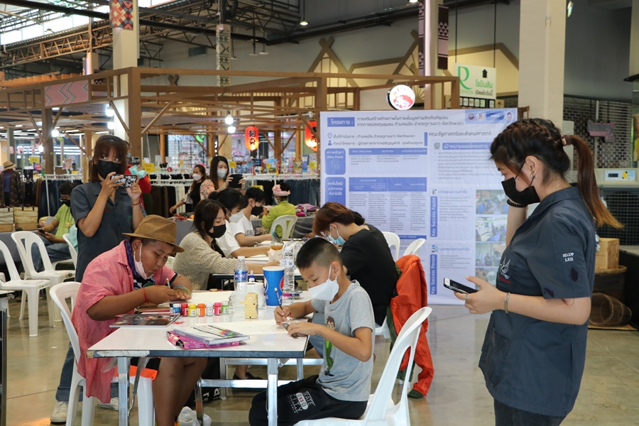 กิจกรรมแสดงผลงาน โครงการวิจัย “การเสริมสร้างศักยภาพในการเพิ่มมูลค่าผลิตภัณฑ์ชุมชนจากการแปลงทุนชุนชน ต.แม่อิง อ.ภูกามยาว จ.พะเยา