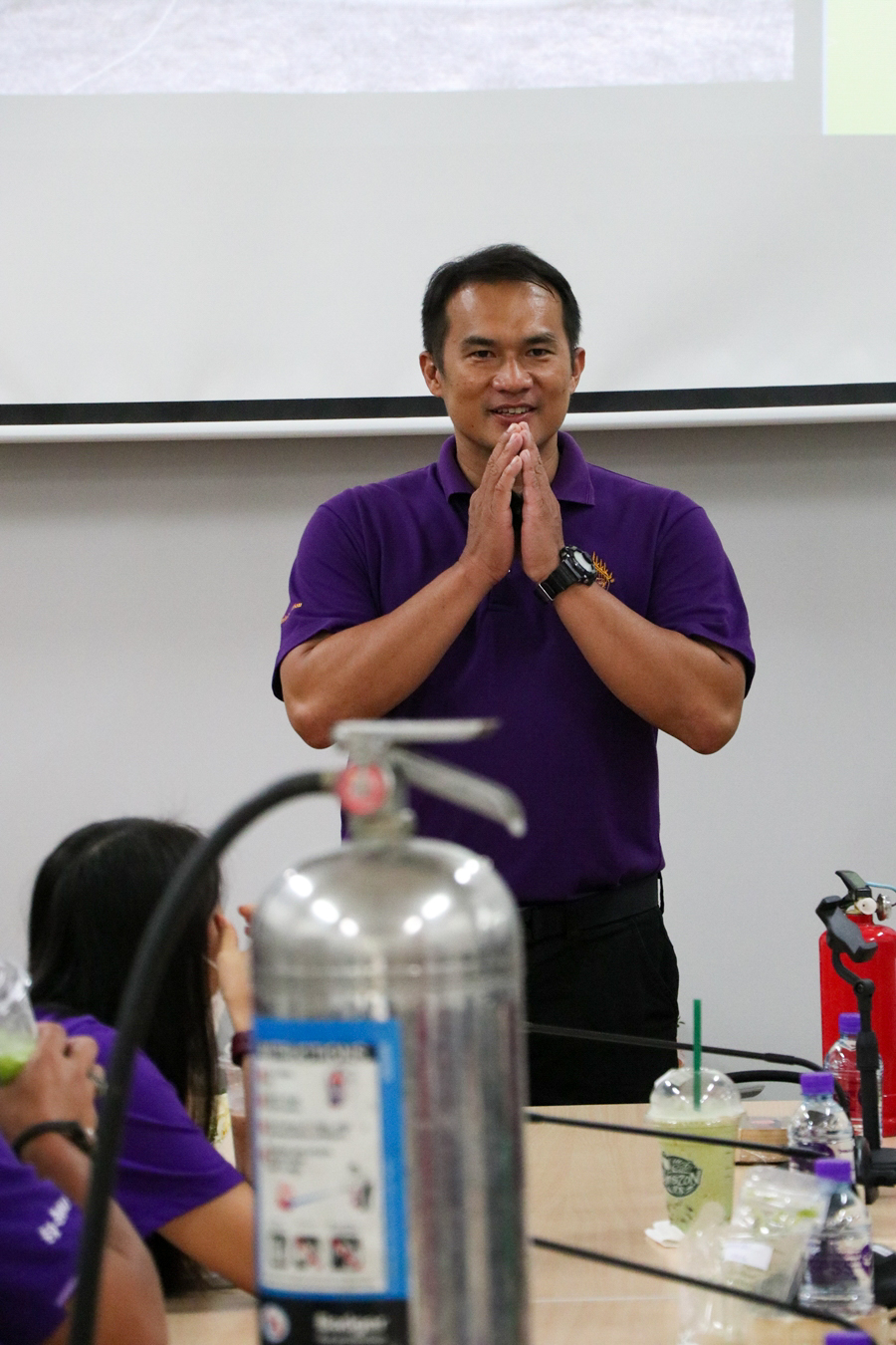 คณะรัฐศาสตร์และสังคมศาสตร์ มหาวิทยาลัยพะเยา ดำเนินการฝึกซ้อมดับเพลิงและฝึกซ้อมอพยพหนีไฟ - Health and Safety SPSS - ประจำปี 2565